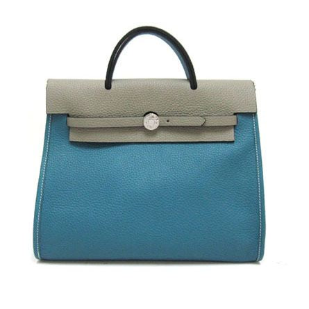 Luxury Hermes Herbag H1190S Ladies Cow Leather Grey