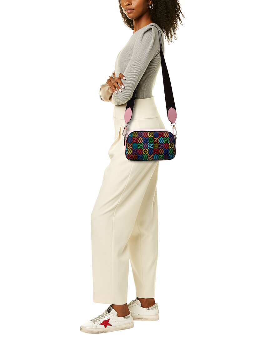 Luxury Gucci Trending 2025 GG Psychedelic Leather Messenger Bag