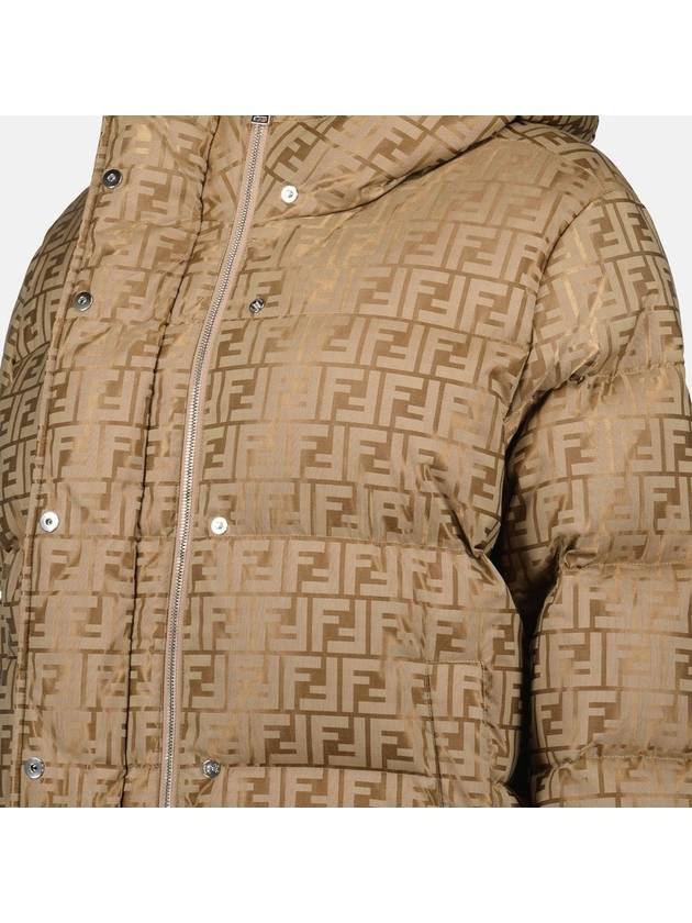 Luxury Fendi Monogram Technical Fabric Down Padding Brown