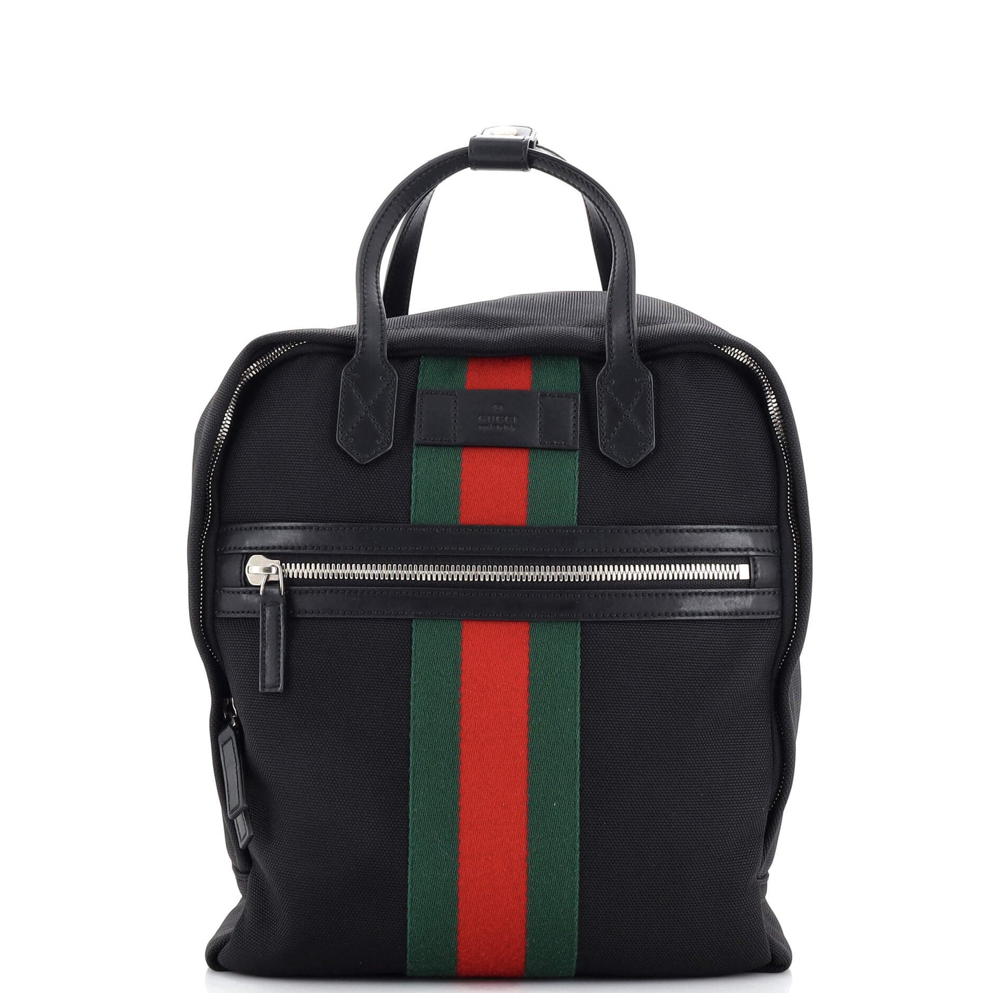 Luxury Gucci Trending 2025 Top Handle Web Backpack Techno Canvas Medium