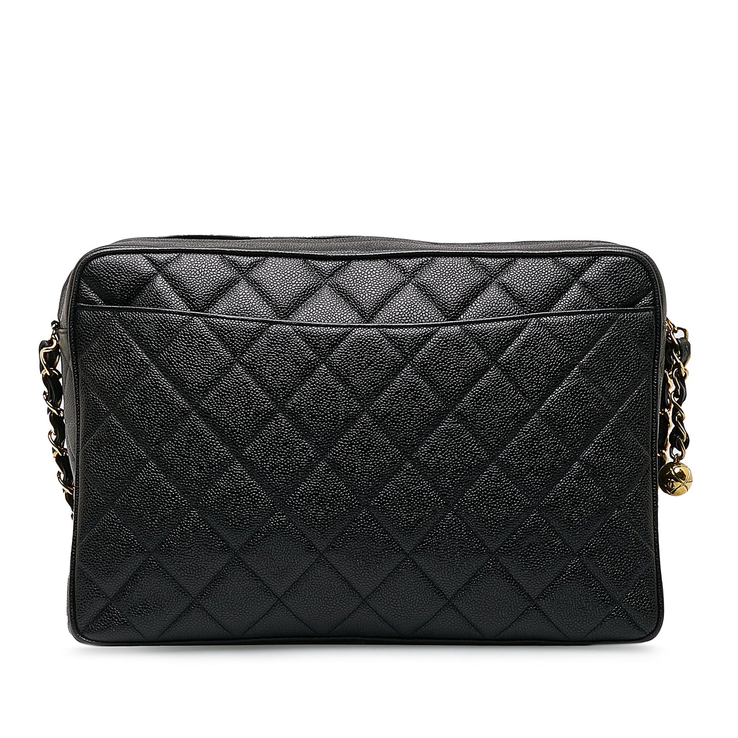Luxury Chanel CC Chain Shoulder Bag Black Caviar Gold