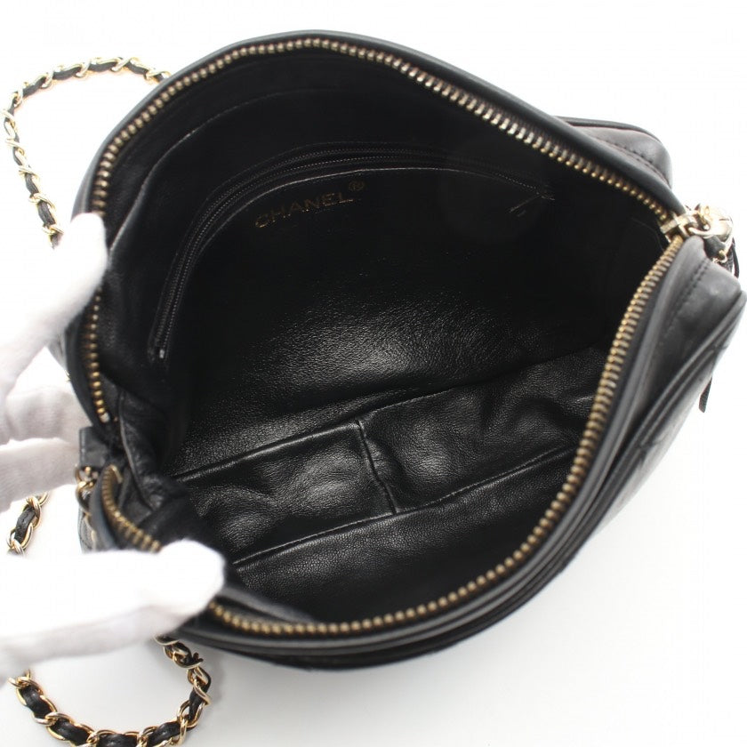 Luxury Chanel Lambskin Camera Chain Bag Black