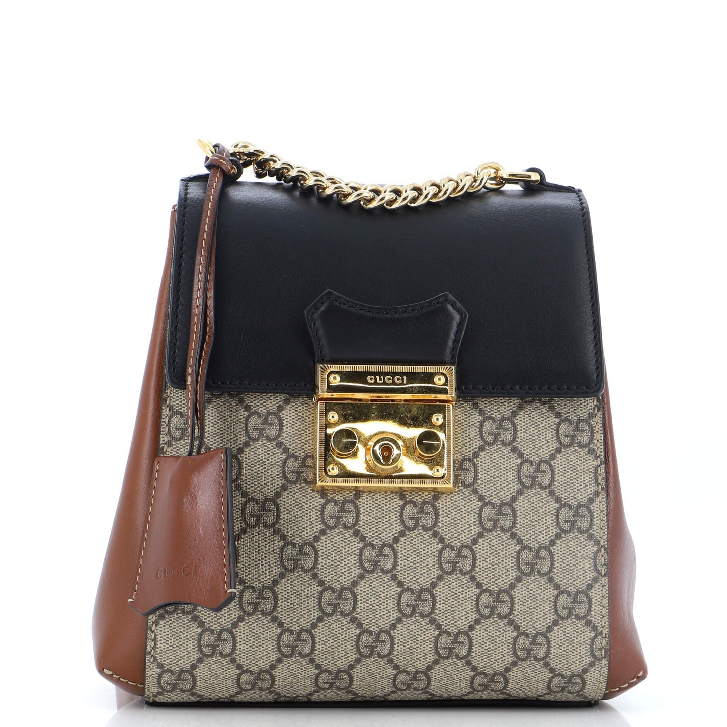 Luxury Gucci Trending 2025 Padlock Backpack GG Coated Canvas and Leather Mini