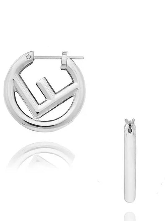 Luxury Fendi F Logo Earrings Silver