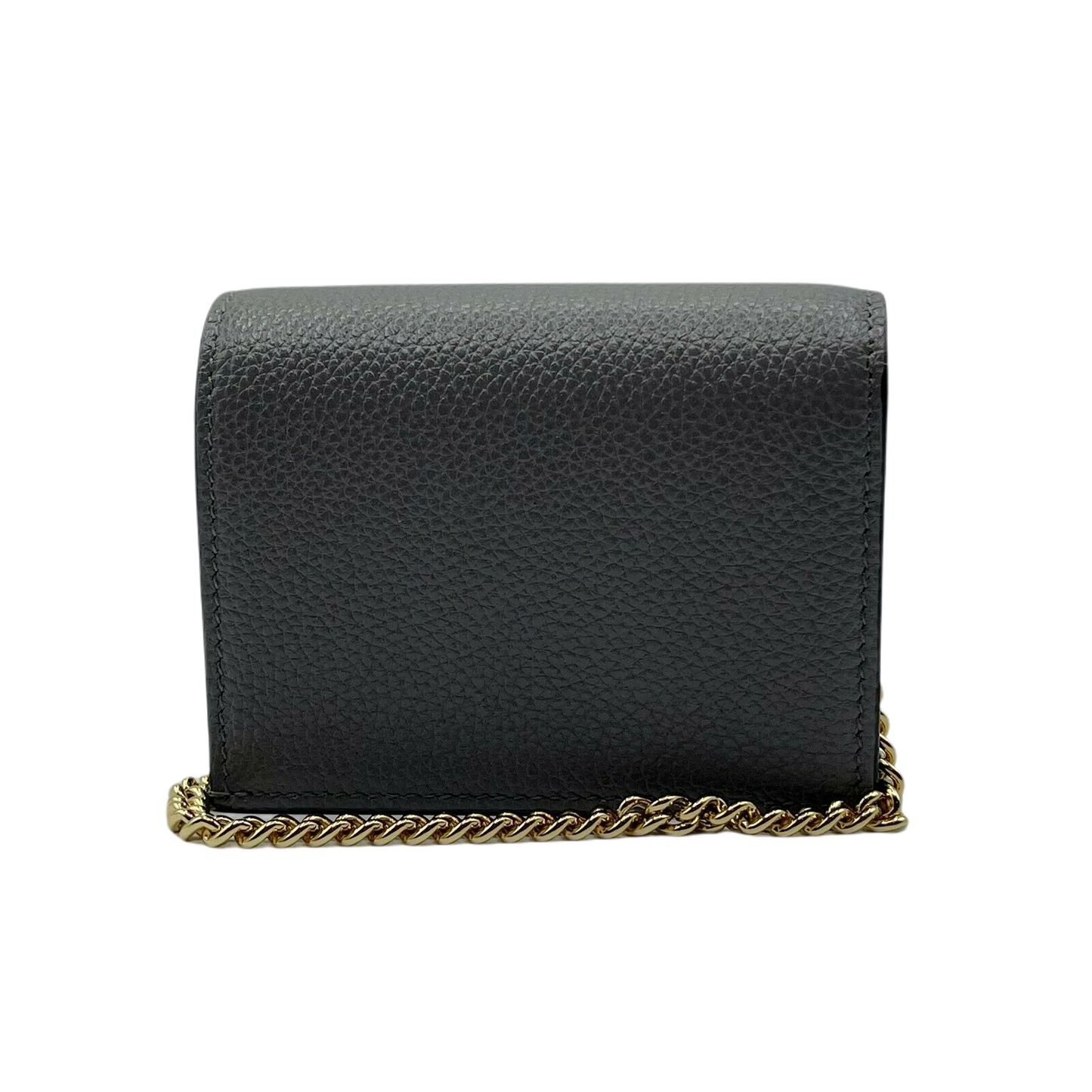 Gucci Zumi Women's Leather Chain Bi-Fold Mini Wallet GG Logo