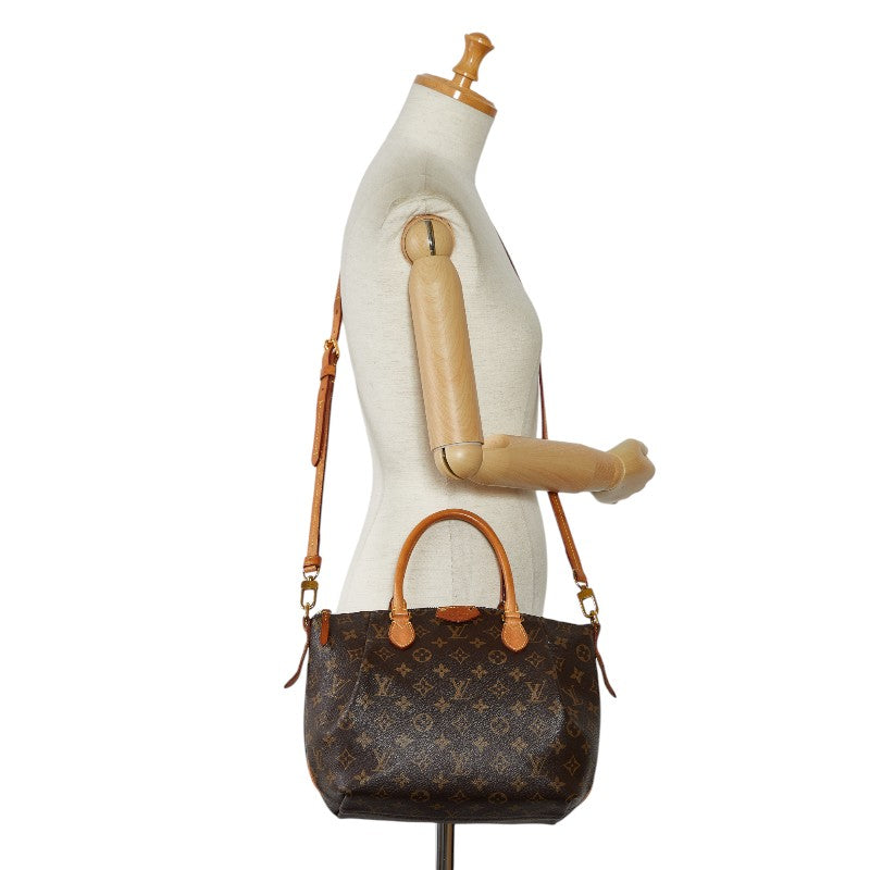 Louis Vuitton Monogram Toulen PM Handbag 2WAY M48813 Brown PVC Leather Louis Vuitton
