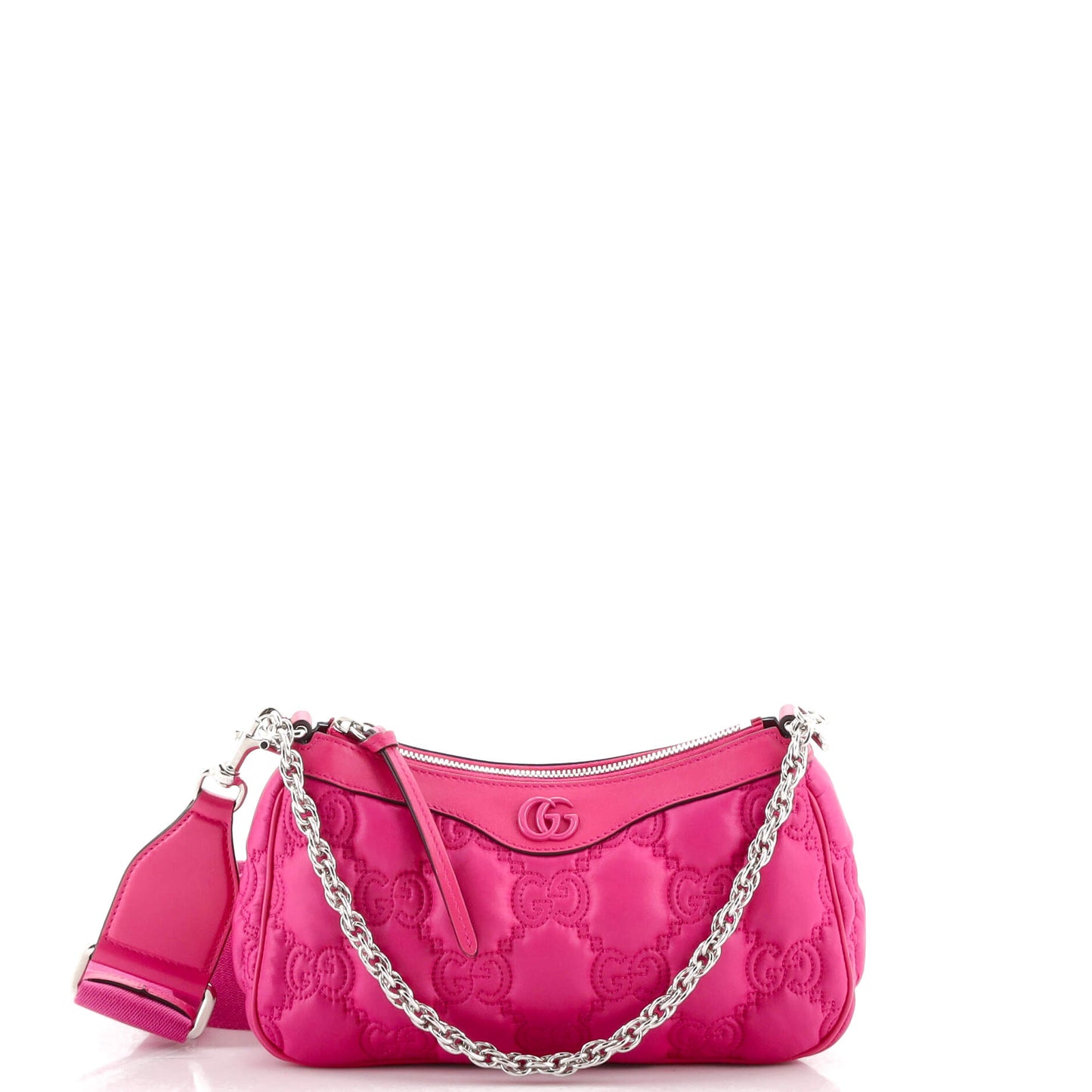 Luxury Gucci Trending 2025 Zip Shoulder Bag GG Embossed Matelasse Leather Mini