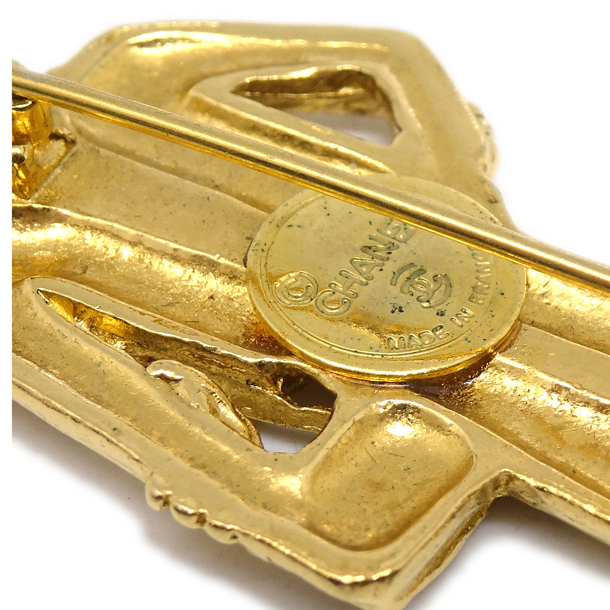 Chanel Mademoiselle Brooch Pin Corsage Gold