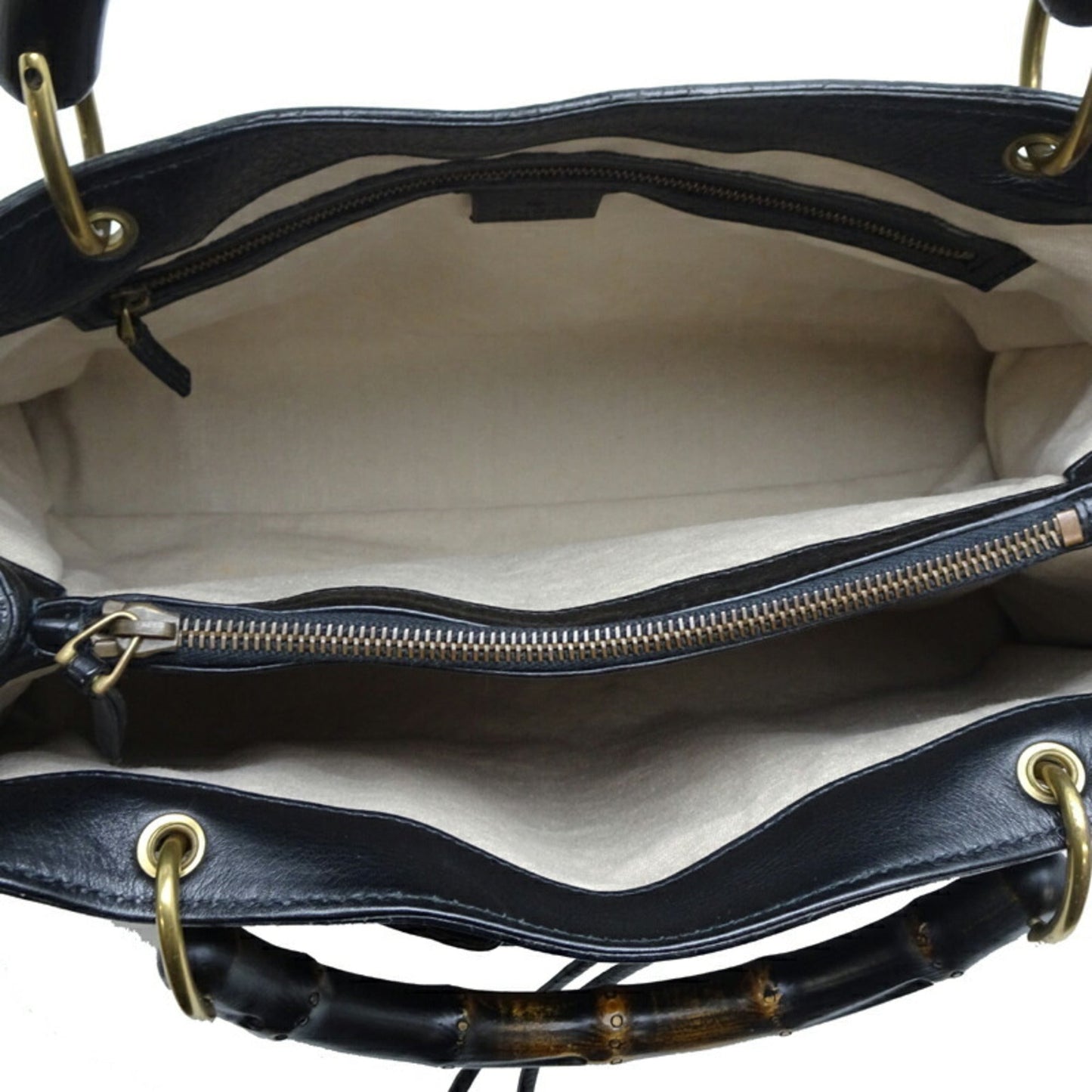 Gucci Bamboo Leather Handbag Tote Bag