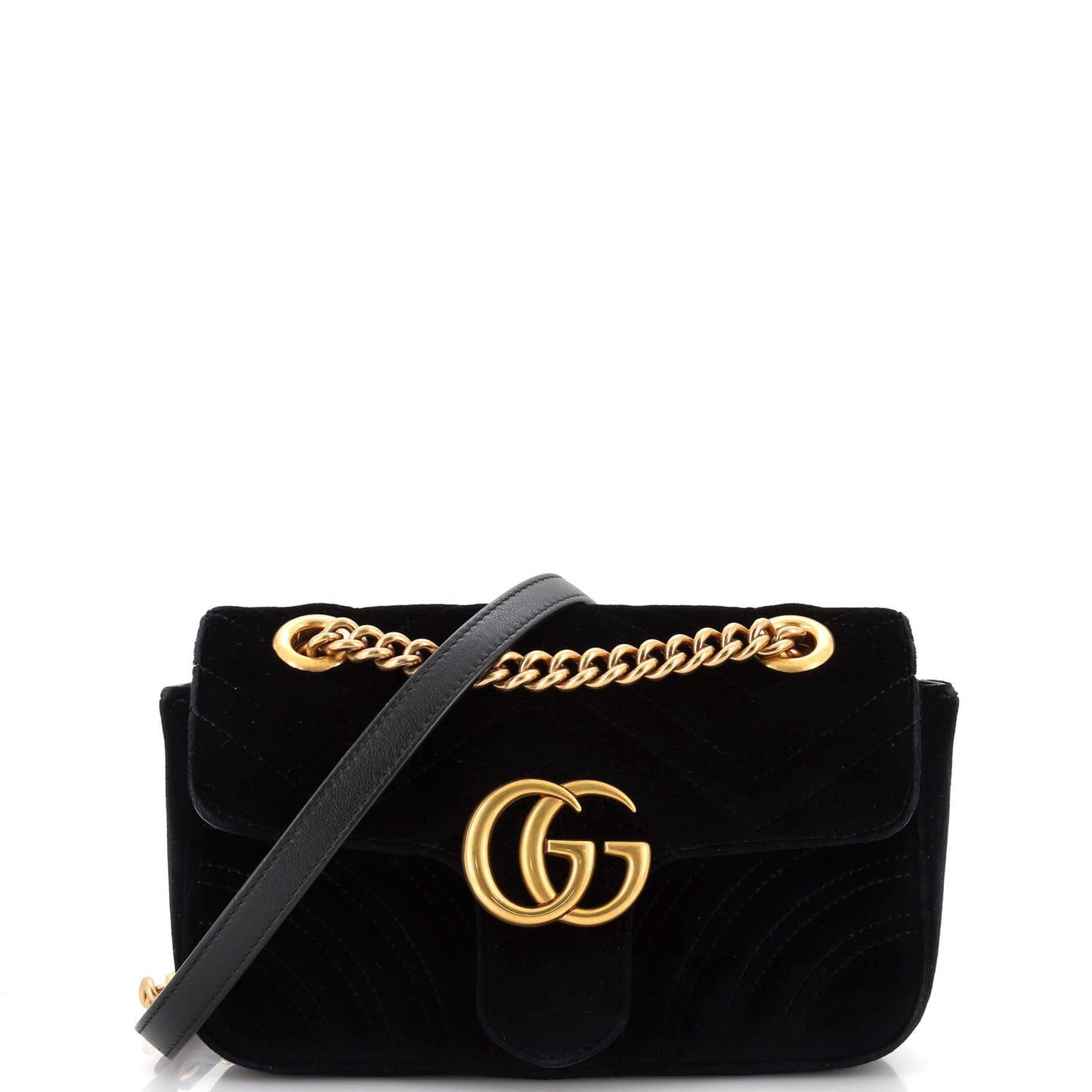 Luxury Gucci Trending 2025 GG Marmont Flap Bag Matelasse Velvet Mini