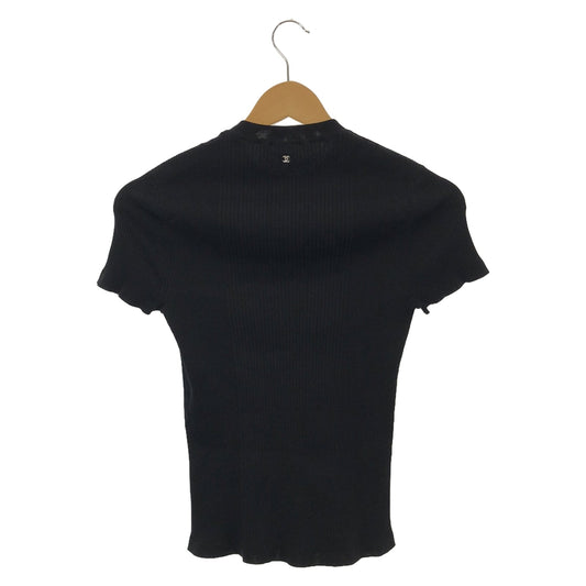 Chanel Half-Handed s Clothing Tops Cotton Black P76440K10989
