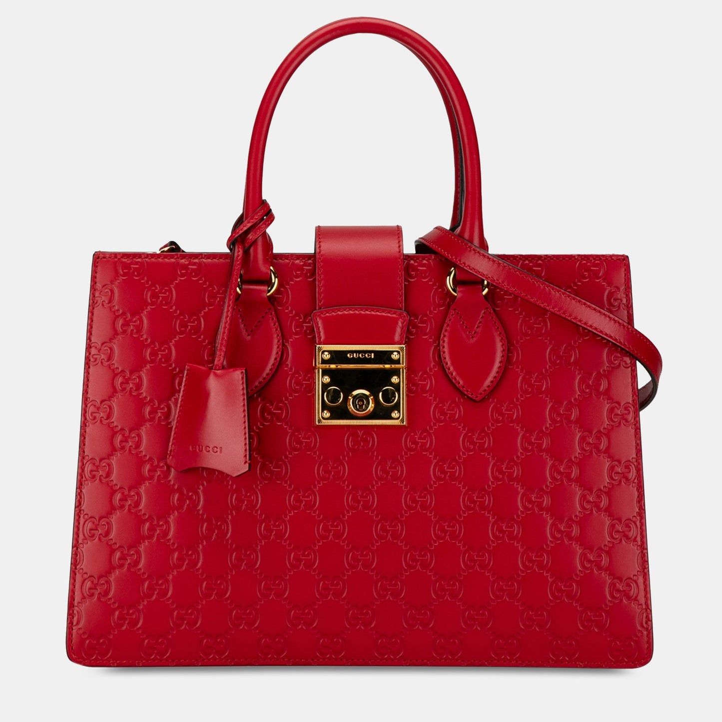 Luxury Gucci Trending 2025 Medium Luxury Gucci Trending 2025ssima Padlock Double Top Handle Bag