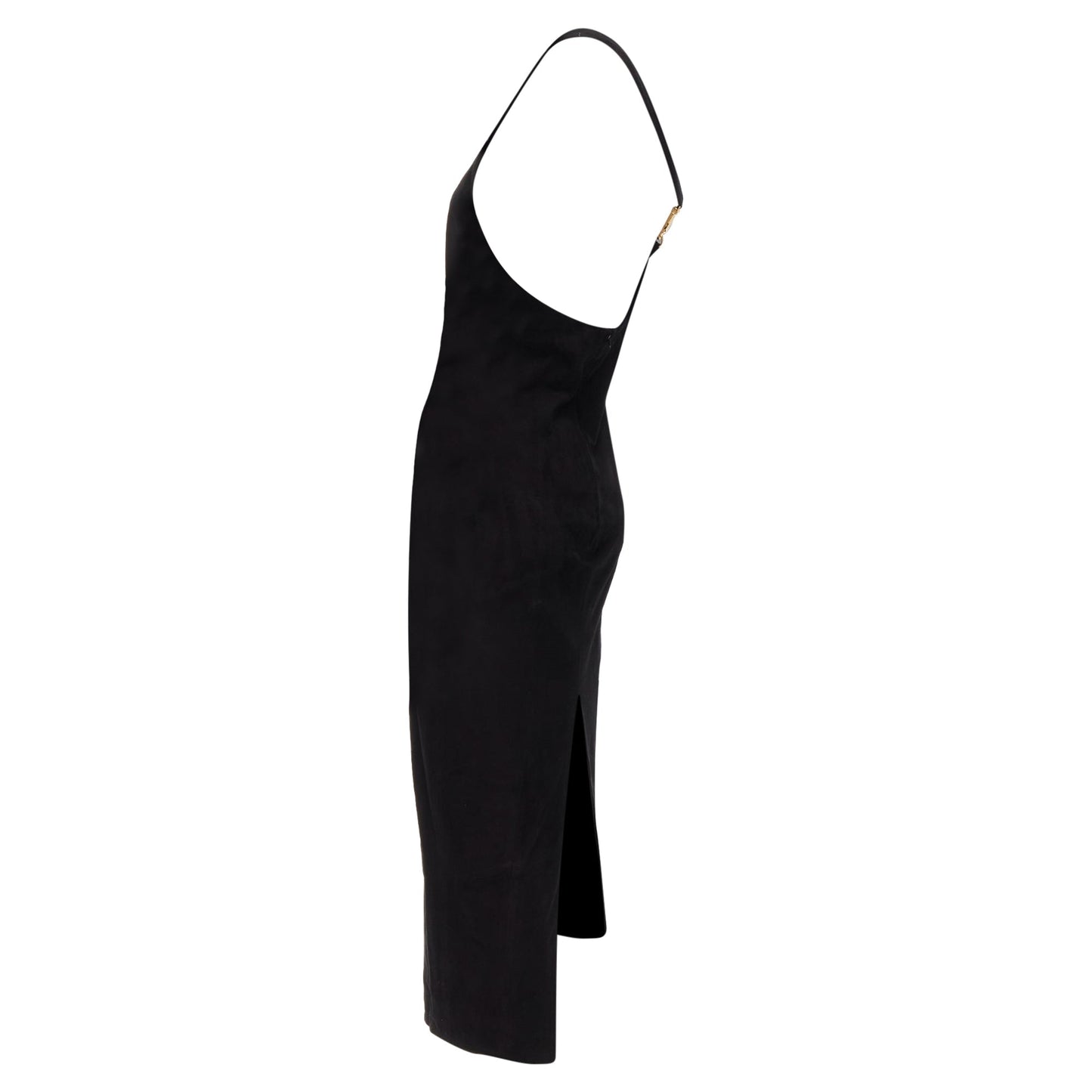 Gucci Tom Ford genuine suede buckle backless pencil dress