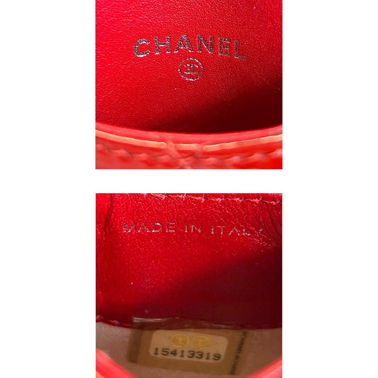 Luxury Chanel bag Red Patent Leather Card Holder