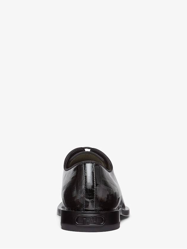Luxury Fendi Patent Leather Lace Up Derby Black