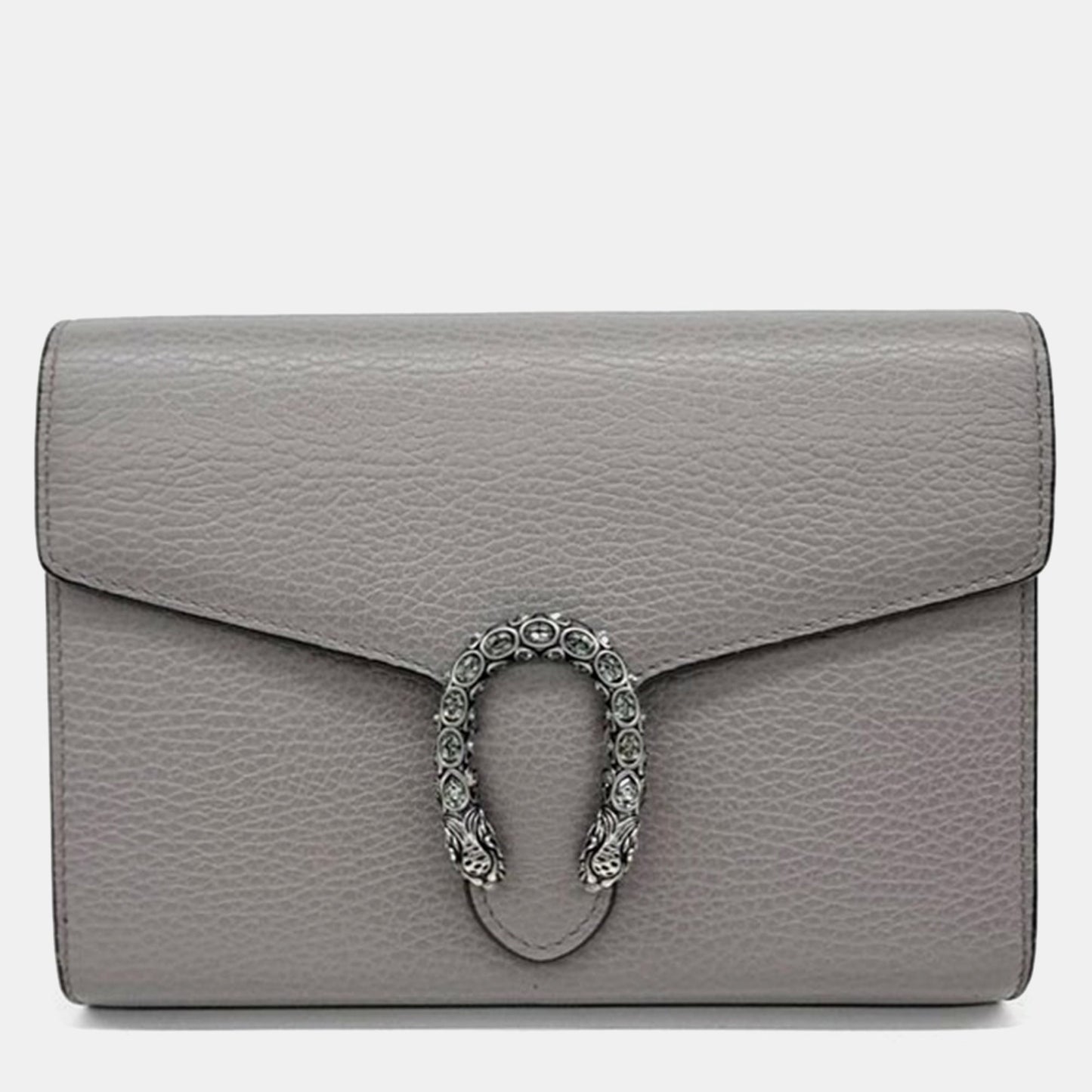 Luxury Gucci Trending 2025 Grey Leather Dionysus Mini Chain Shoulder Bag