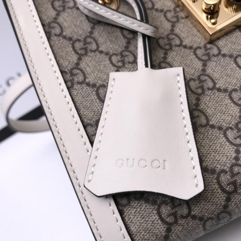 Luxury Gucci Padlock small GG shoulder bag