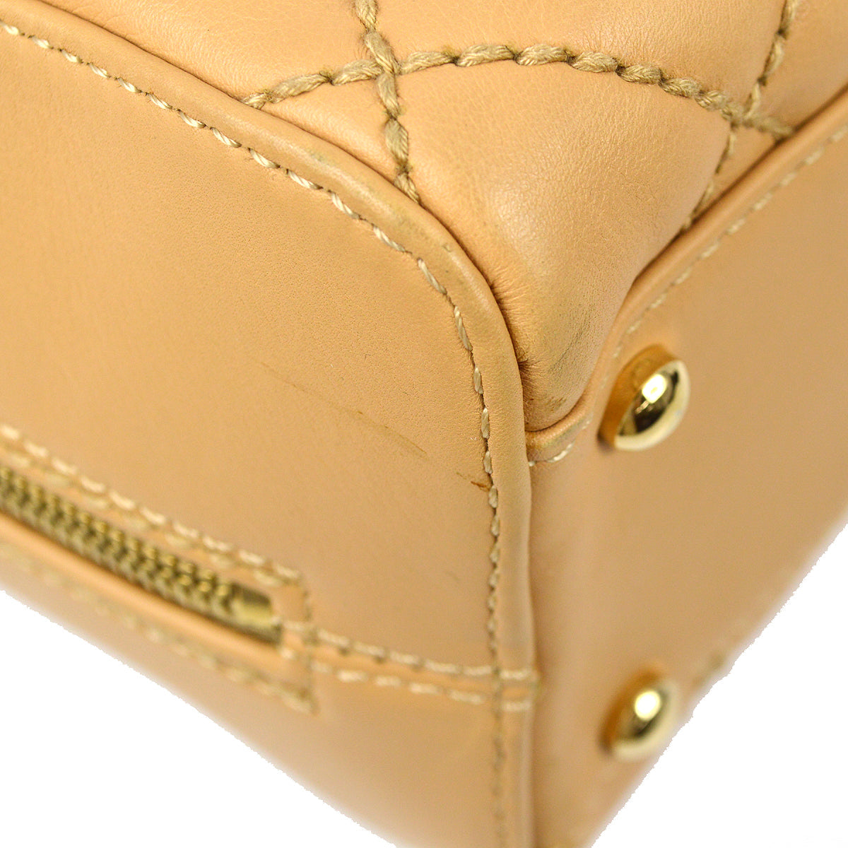 Luxury Chanel 2001-2003 Beige Calfskin Wild Stitch Tote 33