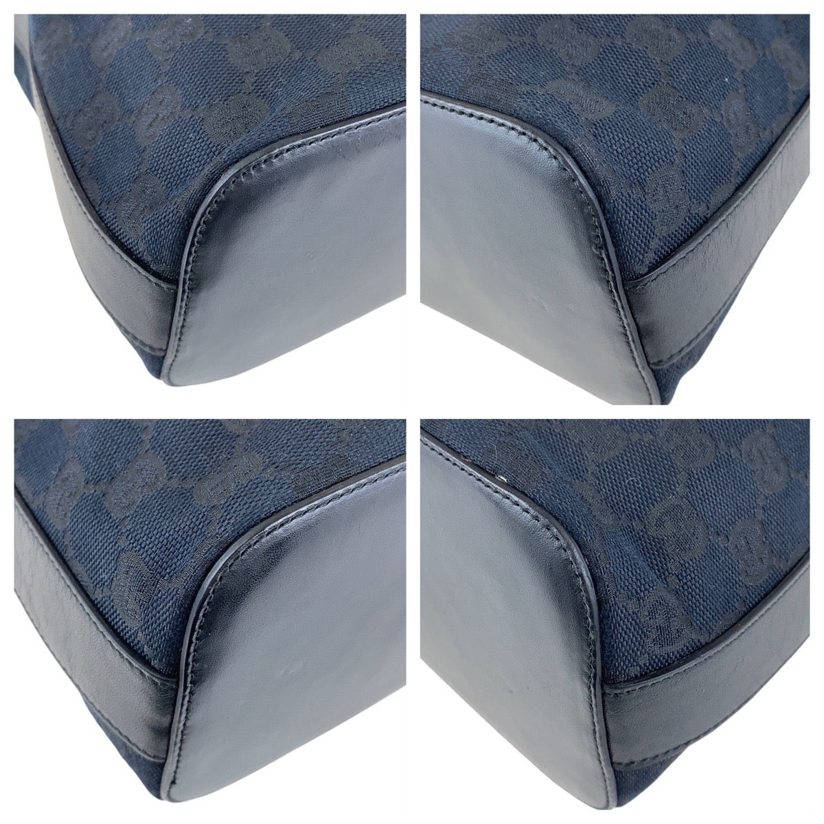 Luxury Gucci Trending 2025 Black GG Canvas Leather Hobo Bag