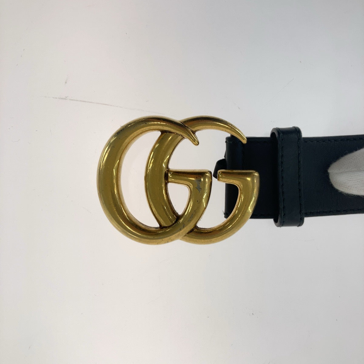 Luxury Gucci Trending 2025 Leather GG Marmont Belt Black Gold