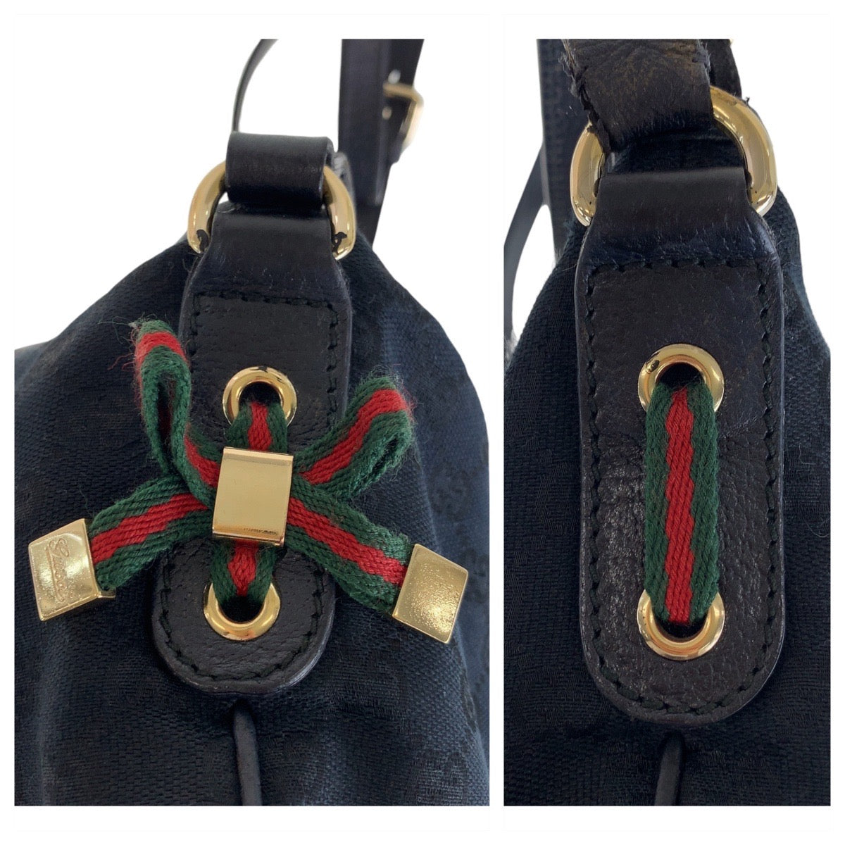 Luxury Gucci Trending 2025 GG Canvas Ribbon Shoulder Bag