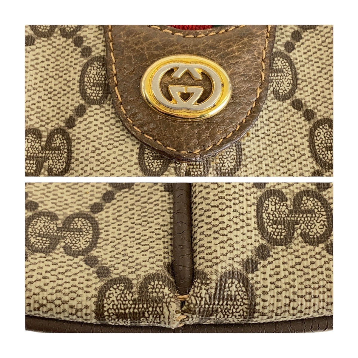 Luxury Gucci Trending 2025 Vintage GG Supreme Canvas Leather Shoulder Bag