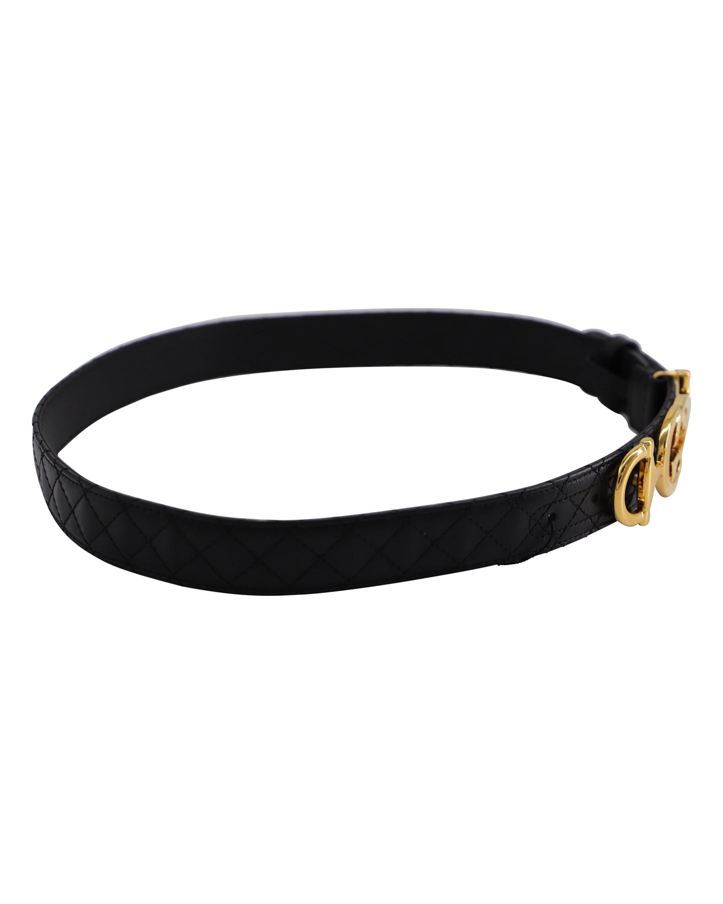 Luxury Gucci Trending 2025 Horsebit Interlocking Quilted Belt in Black Leather