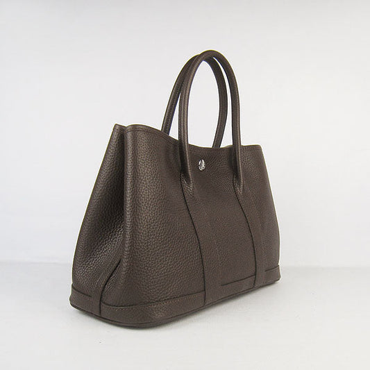 Luxury Hermes garden party handbag H2805 dark coffee