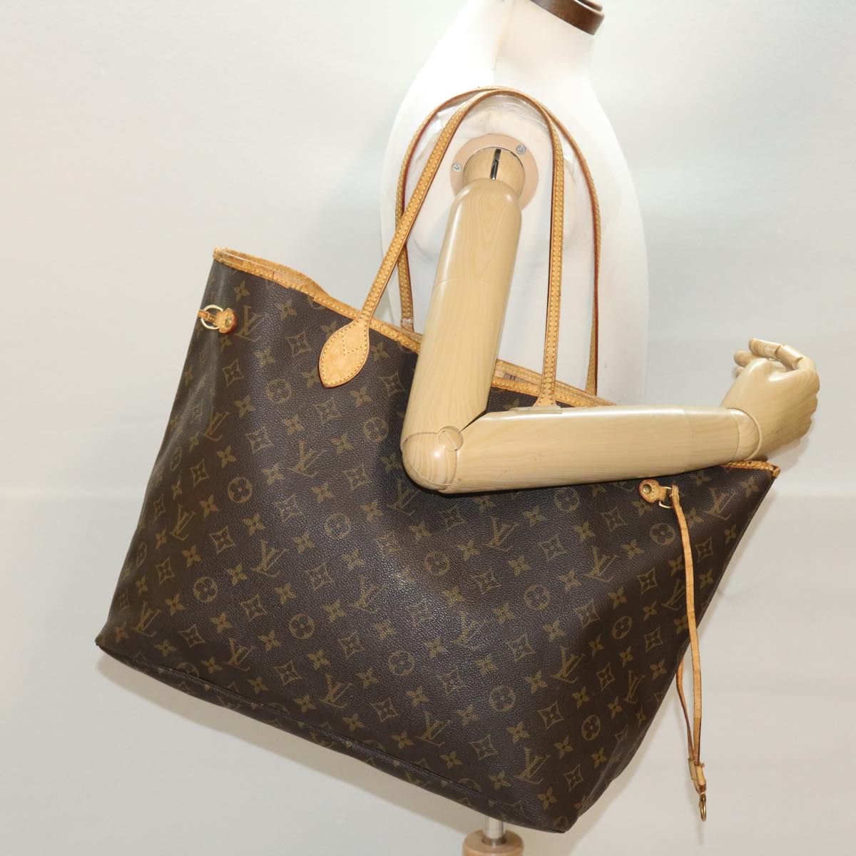 LOUIS VUITTON Monogram Neverfull GM Tote Bag M40157 LV 44002