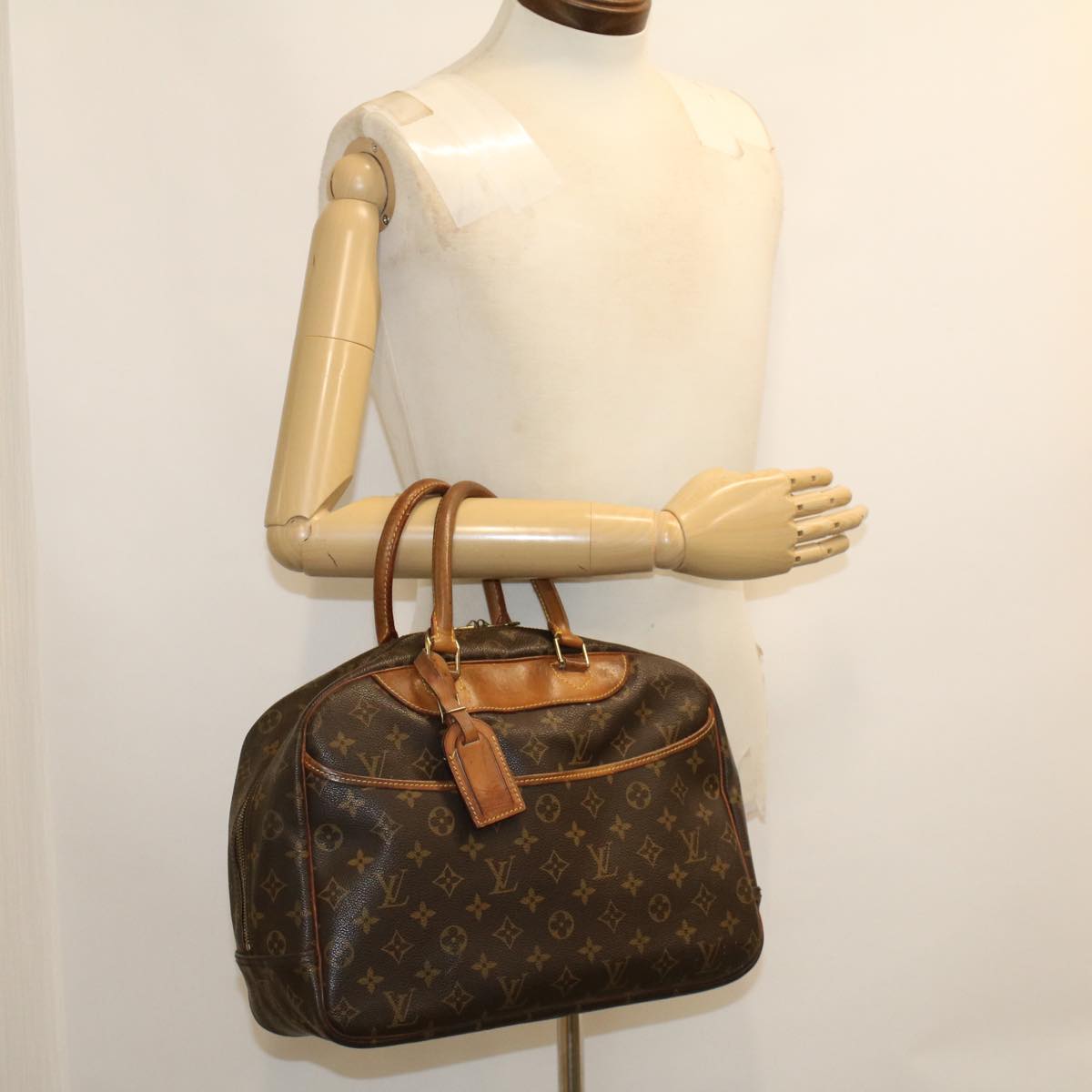 LOUIS VUITTON Monogram Deauville Hand Bag M47270 LV 44366