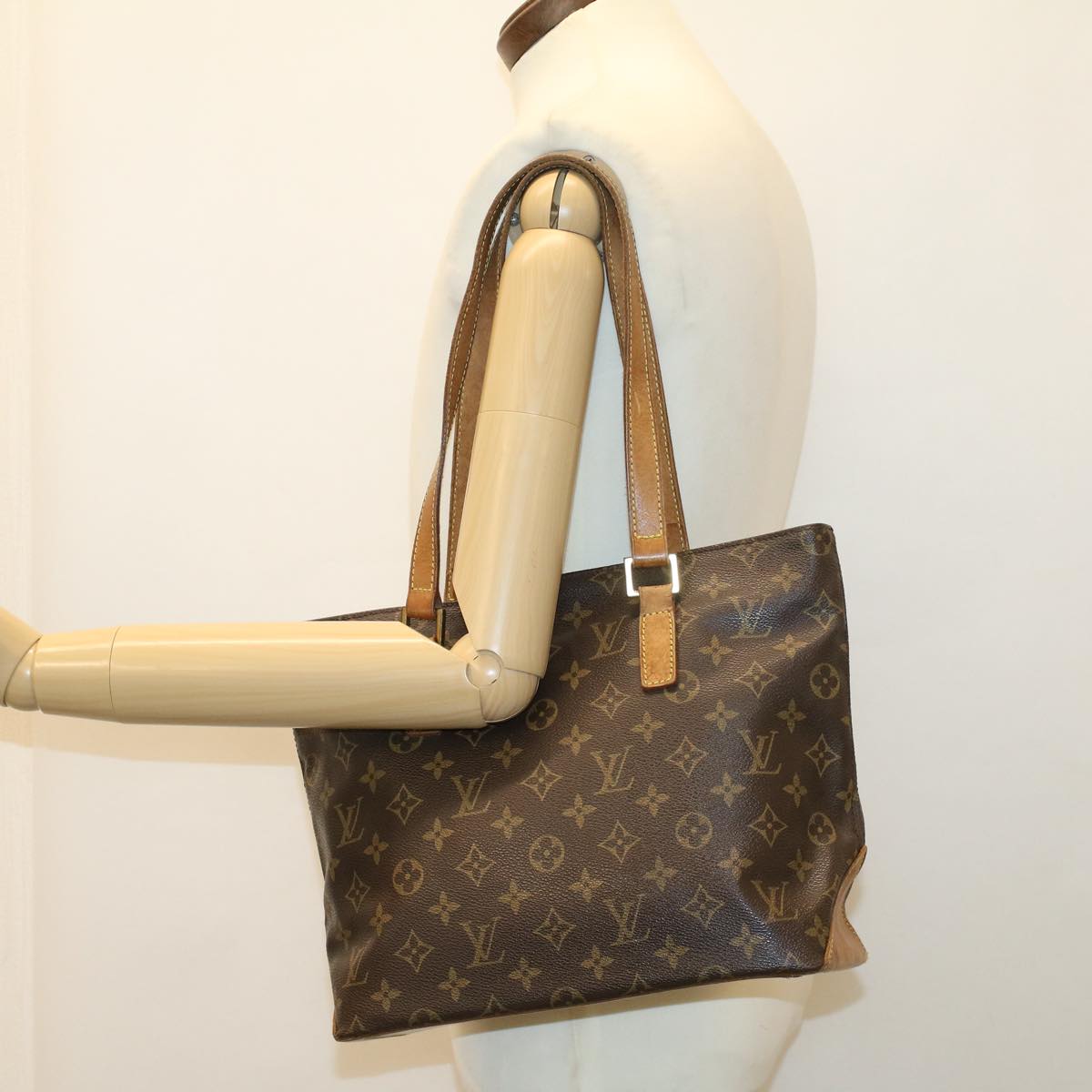 LOUIS VUITTON Monogram Cabas Piano Tote Bag M51148 LV 44375