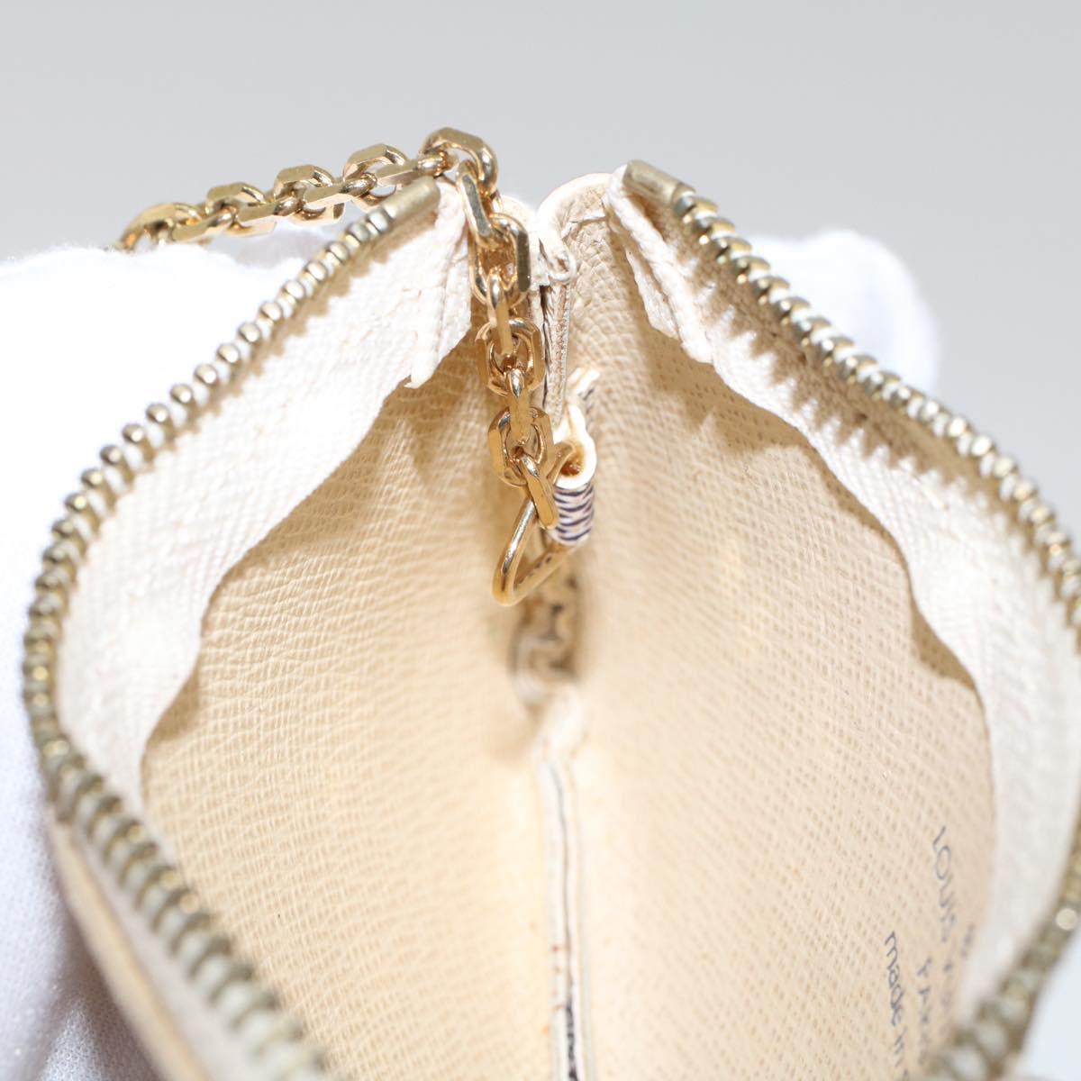 LOUIS VUITTON Damier Azur Pochette Cles Coin Purse N62659 LV 44422