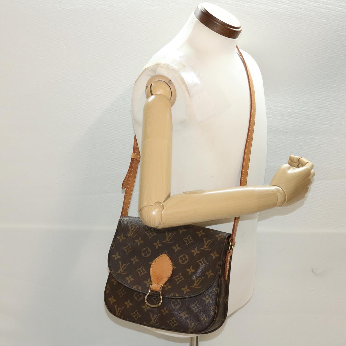 LOUIS VUITTON Monogram Saint Cloud GM Shoulder Bag M51242 LV 44619
