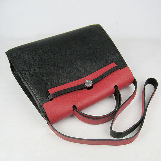 Luxury Hermes Herbag 60667 Cow Leather Red