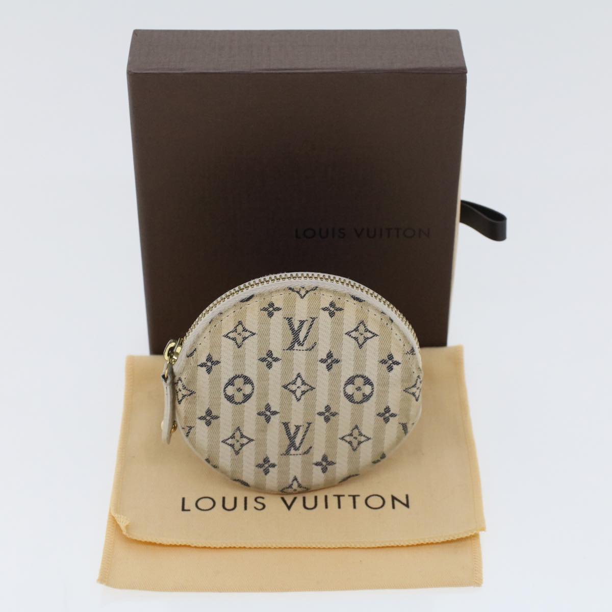 LOUIS VUITTON Monogram Mini Lin Porte Monnaie Round Coin Purse M95498 44659