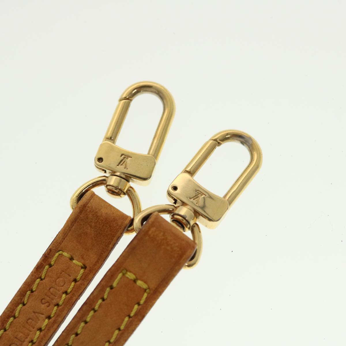 LOUIS VUITTON Shoulder Strap Leather 45.3"" Beige LV 44789