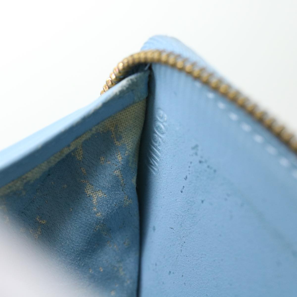 LOUIS VUITTON Monogram Vernis Wallet 2Set Beige Baby Blue LV 45021
