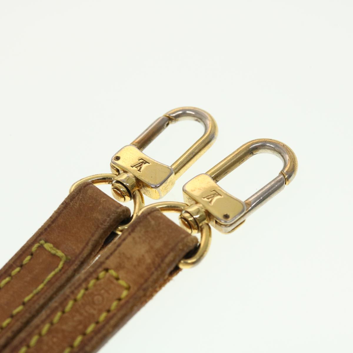 LOUIS VUITTON Shoulder Strap Leather 48"" Beige LV 45115