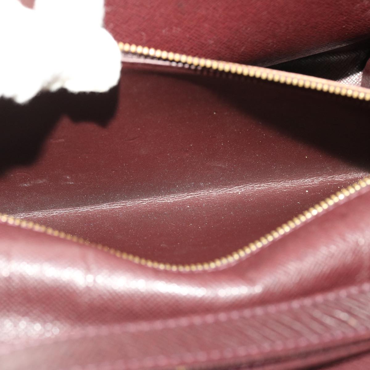 LOUIS VUITTON Taiga Leather Selenga Clutch Bag Acajou M30786 LV 45150