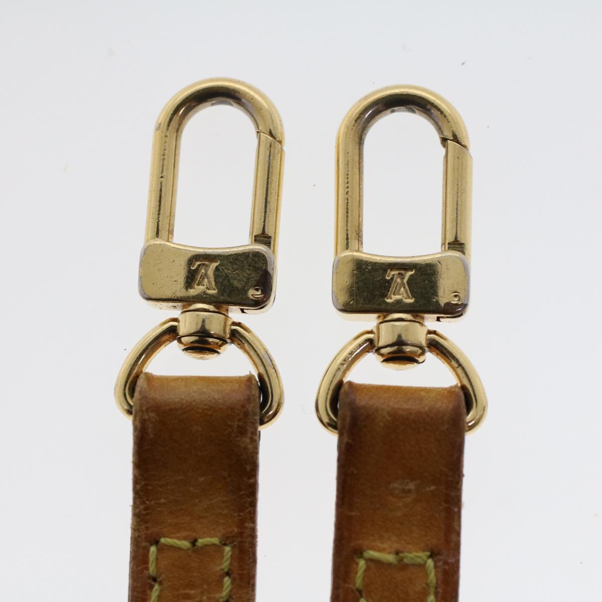 LOUIS VUITTON Shoulder Strap Leather 47.2"" Beige LV 45198
