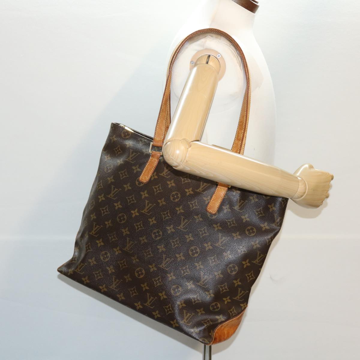 LOUIS VUITTON Monogram Cabas Mezzo Tote Bag M51151 LV 45208
