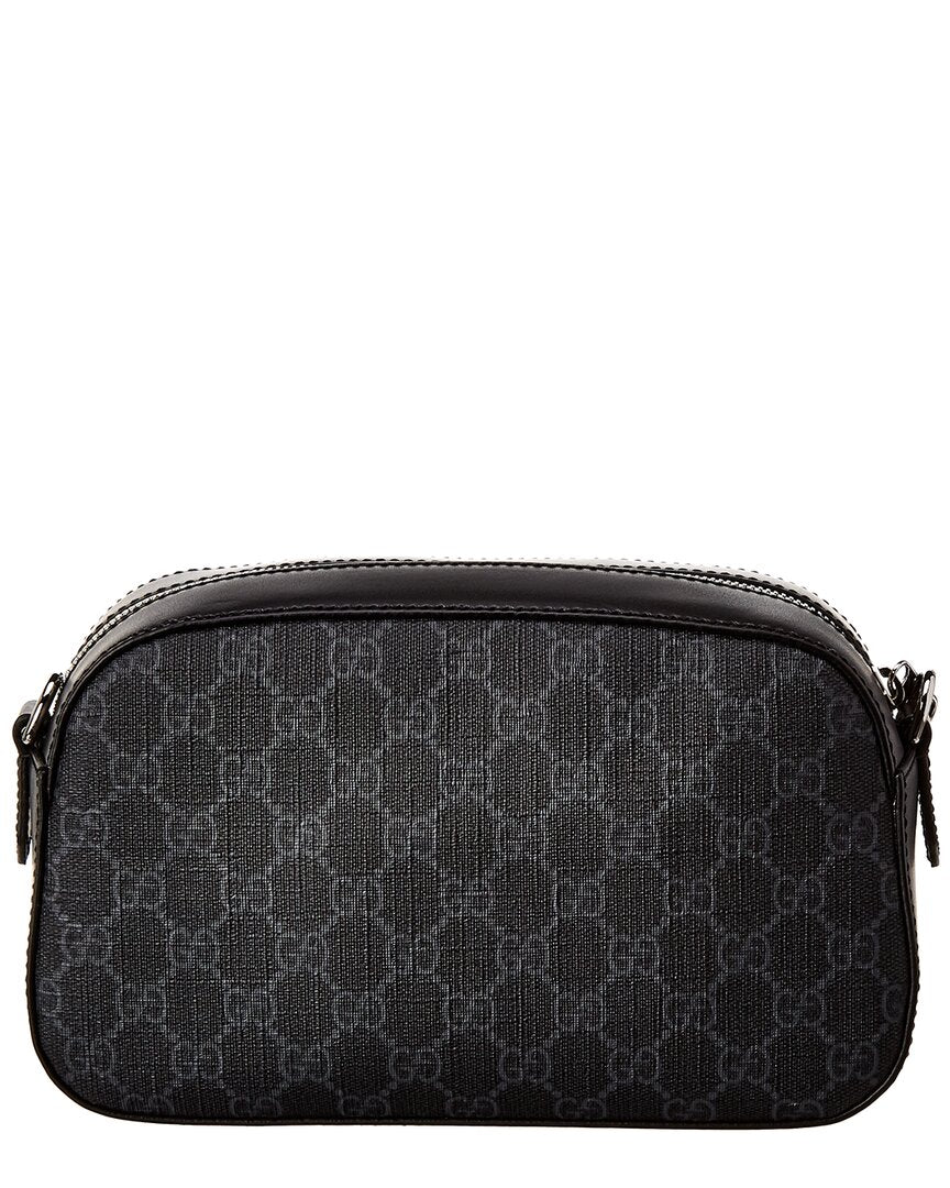 Luxury Gucci Trending 2025 GG Supreme Canvas & Leather Messenger Bag