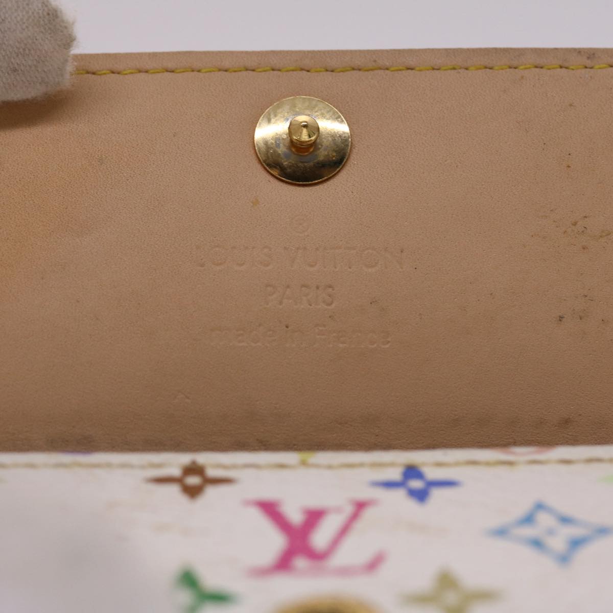 LOUIS VUITTON Monogram Multicolor Multi Cles 4 Key Case White M60043 45447