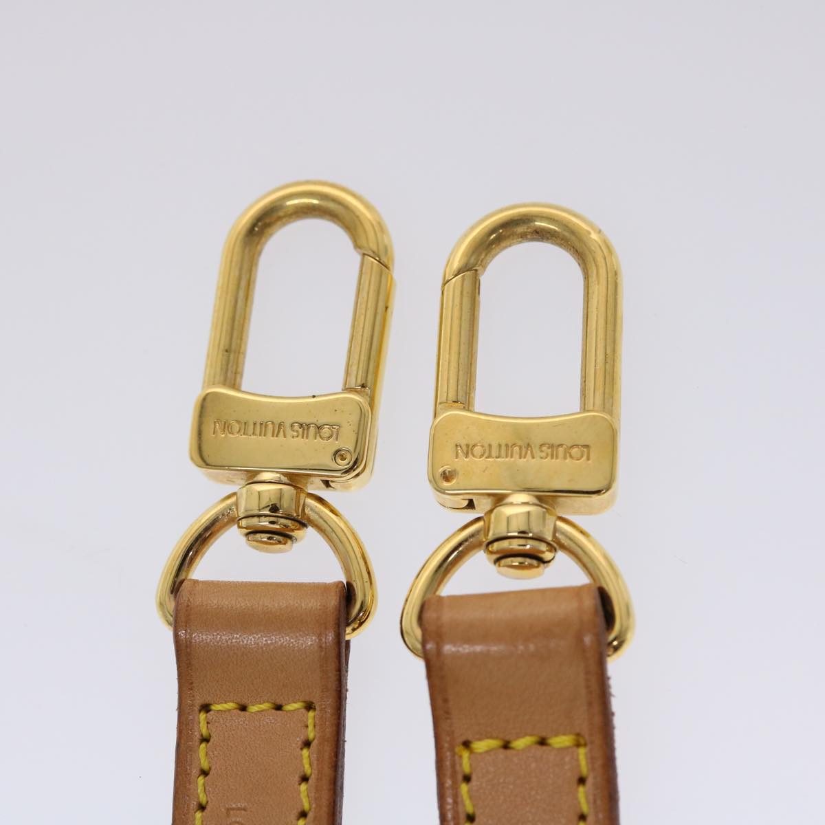 LOUIS VUITTON Shoulder Strap Leather 44.9"" Beige LV 45458