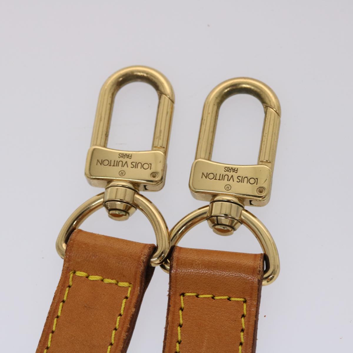 LOUIS VUITTON Shoulder Strap Leather 36.6""-43.3"" Beige LV 45462