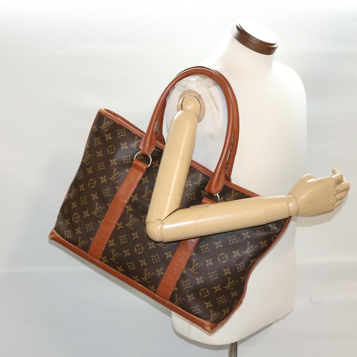 LOUIS VUITTON Monogram Sac Weekend PM Hand Bag M42425 LV 45465