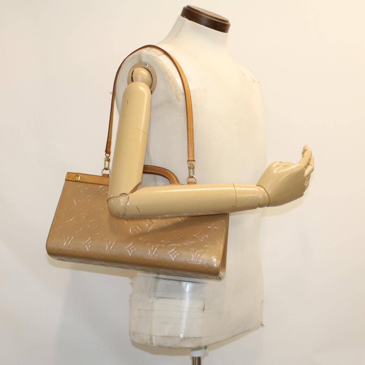 LOUIS VUITTON Vernis Roxbury Drive Hand Bag 2Way Noisette M91391 LV 45482