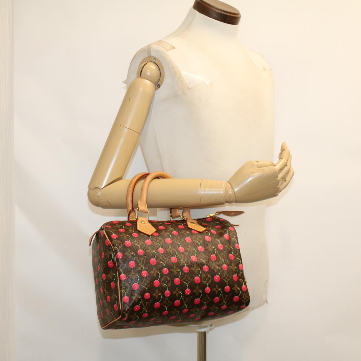 LOUIS VUITTON Monogram Cherry Speedy 25 Hand Bag M41528 LV 45514