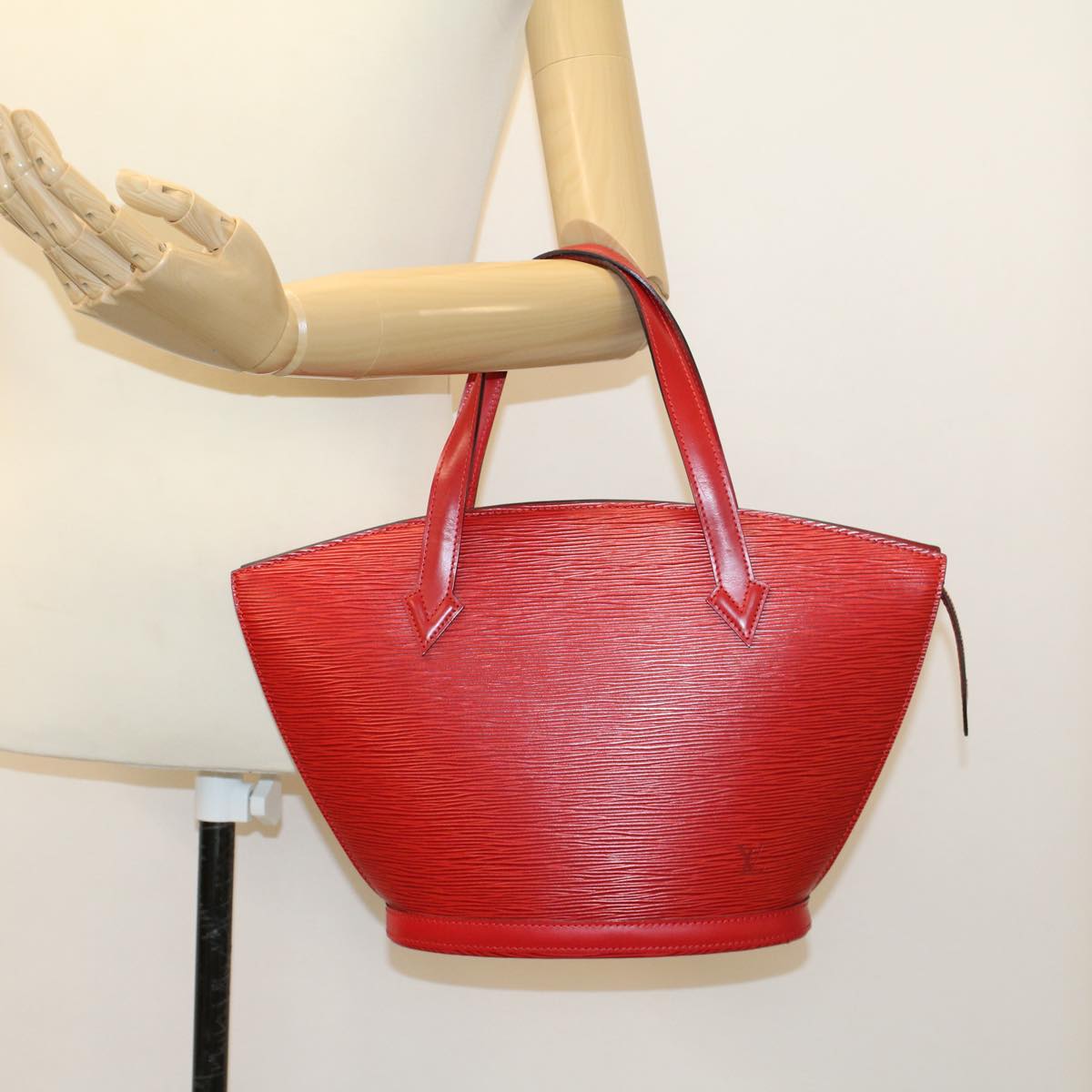 LOUIS VUITTON Epi Saint Jacques Hand Bag Red M52277 LV 45680