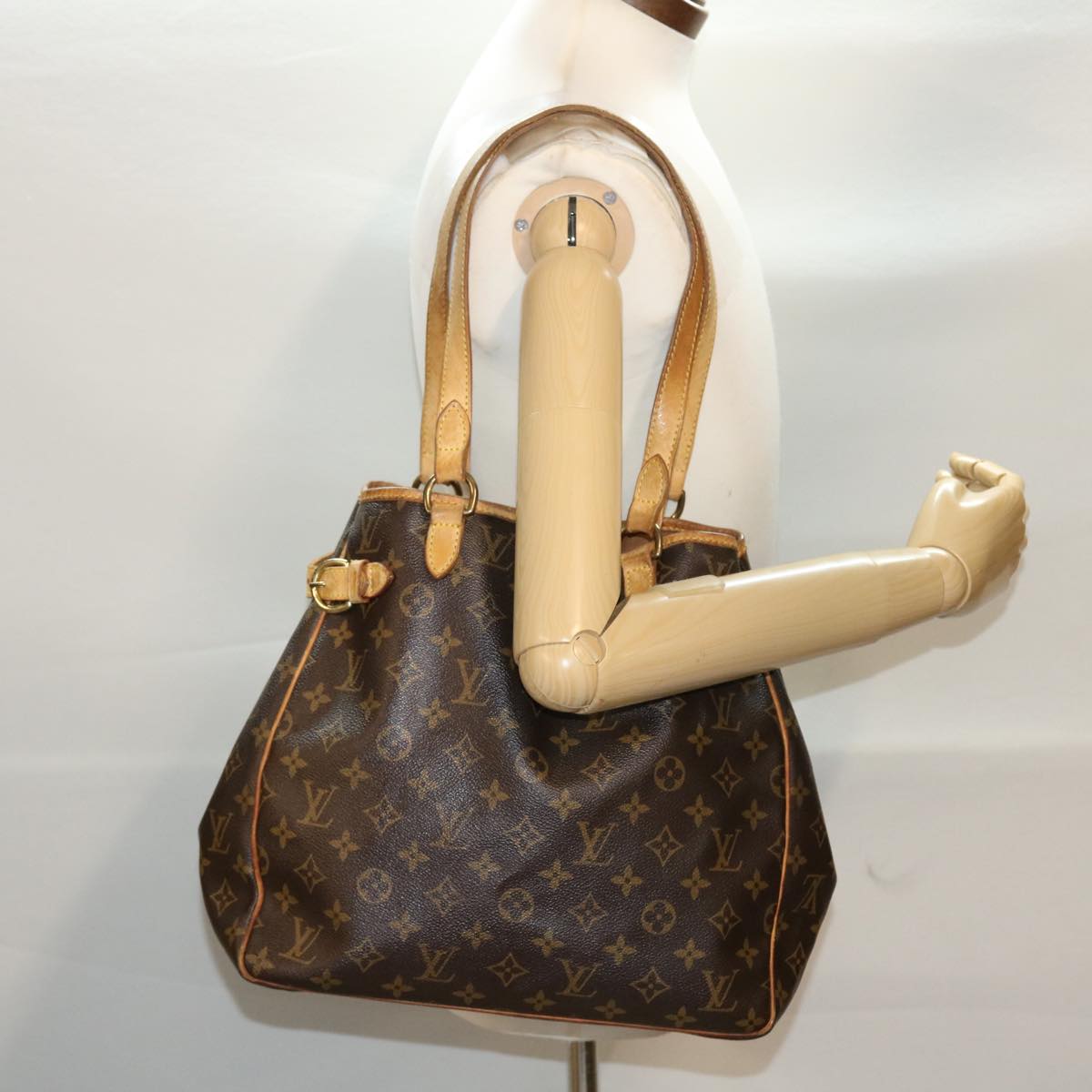LOUIS VUITTON Monogram Batignolles Vertical Tote Bag M51153 LV 45683